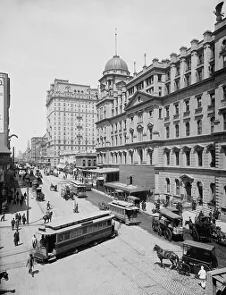 Pedestrians Prints: The old 1871 Grand Central Depot was renovated between 1898 and 1900