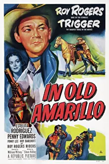 IN OLD AMARILLO, US poster, from left: Estelita Rodriguez, Roy Rogers, 1951