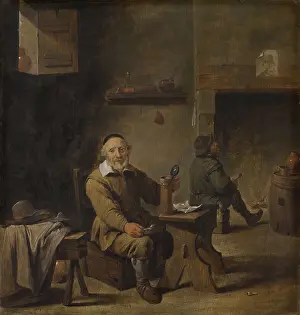 1650s Prints: The Old Beer Drinker, copy after David Teniers the Younger