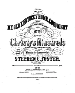 Sheet Music Prints: My Old Kentucky Home, Good Night
