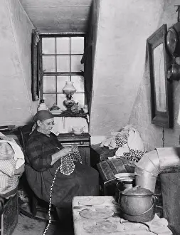 Room Prints: OLD MRS. BENOIT IN HER HUDSON STREET ATTIC