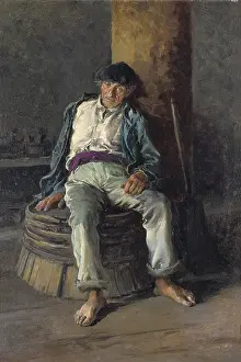 Tiredness Prints: Old sailor wearing a beret, 1889