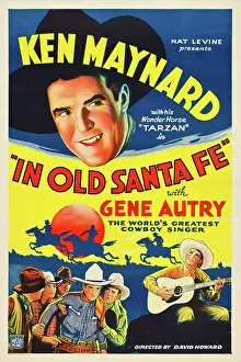 Images Dated 27th August 2009: IN OLD SANTA FE, Ken Maynard (top), Gene Autry (bottom right), 1934