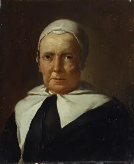 Oil On Board Prints: Old Woman, by Johannes Voorhout, ca
