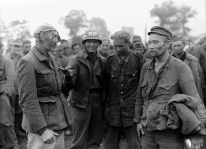 War 2 Prints: Two older POWs fighting in the German army were White Russian Mongols