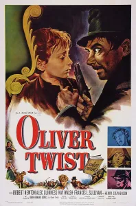 Davies Prints: OLIVER TWIST, US poster art, top, from left: John Howard Davies, Robert Newton, 1948