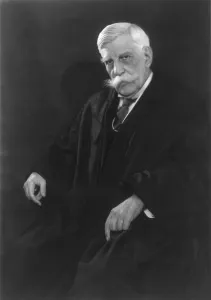 Oliver Wendel Holmes Jr. (1841-1935), served on the U.S. Supreme Court from 1902-1932. He brought his great knowledge as a legal historian to the Court deliberations. Portrait ca