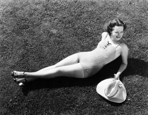 Bathing Suit Prints: Olivia de Havilland, 1938