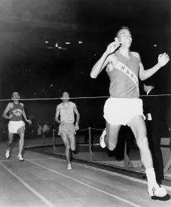 Sioux Prints: Olympic Champion, Billy Mills, wins the three-mile run at Madison Square Garden in 1965