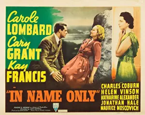 Francis Prints: IN NAME ONLY, US lobbycard, from left: Carole Lombard, Cary Grant, Kay Francis, 1939