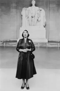 Marian Prints: Opera singer Marian Anderson stands in front of the statue of Lincoln at the Lincoln Memorial in Washington D