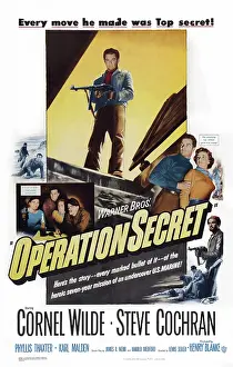 Images Dated 10th December 2014: OPERATION SECRET, center: Cornel Wilde