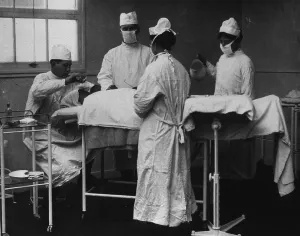 Physicians Prints: Operation at the U.S. Army Camp Hospital in Winchester