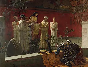 Lcgr1606 Prints: The Oracle, by Camillo Miola, 1880, Italian painting, oil on canvas