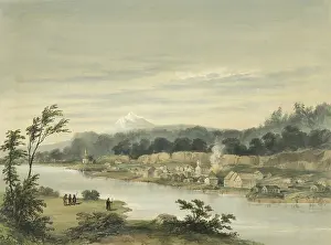 Mountain Prints: Oregon City, Oregon Territory, by Henry James Warre