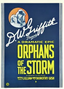 Griffith Prints: ORPHANS OF THE STORM, from left: Dorothy Gish, Lillian Gish on window card, 1921