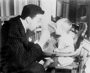 Producer Prints: Orson Welles with his baby daughter