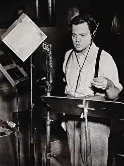 Orson Prints: Orson Welles performs on the CBS Radio in 1938