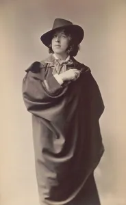 Novelist Prints: Oscar Wilde, Anglo-Irish playwright and poet in studio portrait by Napoleon Sarony