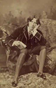 Novelist Prints: Oscar Wilde, Anglo-Irish playwright and poet in studio portrait by Napoleon Sarony, 1882