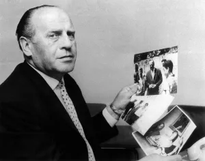 Holocaust Prints: Oskar Schindler, Frankfurt, Germany, 1963. Courtesy: CSU Archives / Everett Collection