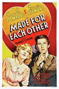3ev In Prints: MADE FOR EACH OTHER, l-r: Carole Lombard, James Stewart on poster art, 1939