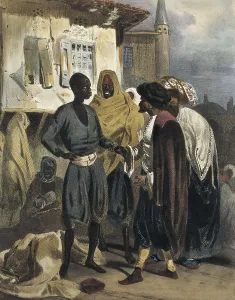 Litography Prints: Ottoman Empire (19th c.). The Slave's Bazaar