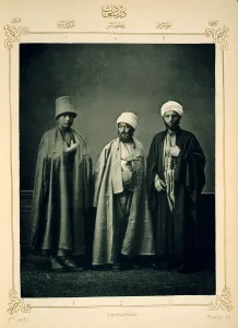 Judge Prints: The Ottoman Empire, studio portrait of models wearing traditional clothing from Istanbul