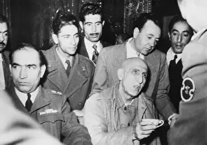 Courtroom Prints: Ousted Iranian Premier Mohammed Mossadegh on trial for treason. Nov. 29, 1953