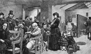 Sickness Prints: The Out-patient's Room in University College Hospital 1872