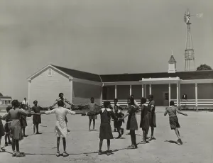 Exercise Prints: Outdoor exercise class at the new school at Gee's Bend