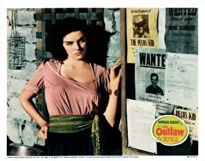 Wanted Poster Prints: THE OUTLAW, US lobbycard, Jane Russell, 1943