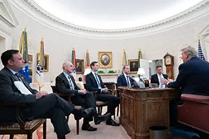 Technology Prints: Oval Office meeting between President Donald Trump and Facebook CEO