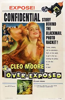 1956 Movies Prints: OVER-EXPOSED, US poster, Cleo Moore, 1956