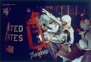 Space Crafts Prints: Overall view of astronaut John Glenn, Jr