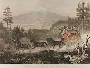 Transport Prints: Overland Mail Company, ran a passenger service and delivered mail