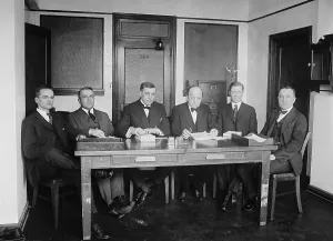 Lawyers Prints: Owen J. Roberts and Atlee Pomerene with staff members