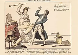 Sexism Prints: The owner of the pants (19th c)