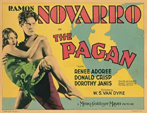 Barechested Prints: THE PAGAN, lobbycard, from left: Dorothy Janis, Ramon Novarro, 1929