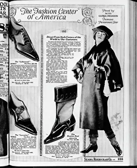 Boots Prints: A page from a 1922 Sears Roebuck catalog offering The Russian Boot costing $4