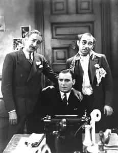 Typewriter Prints: THE FRONT PAGE, Adolphe Menjou, Pat O'Brien, Maurice Black, 1931