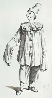 Etchingseurope Prints: Pagliaccio, character of the Commedia dell'Arte
