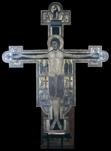 Crucifix Prints: Painted Cross, School of Lucca