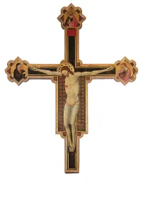 Crucifix Prints: Painted Crucifix, by Giovanni Francesco da Rimini known as Master of Verrucchio