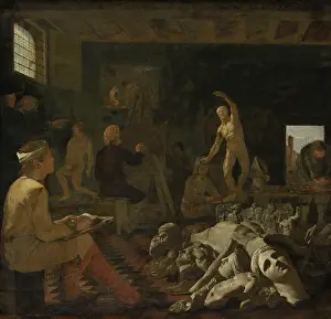 Belgium Prints: A Painter's Studio, by Michael Sweerts