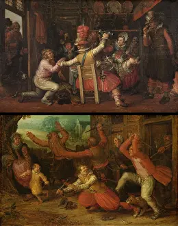Upper Class Prints: Pair of humorous paintings, The Peasant's Sorrow