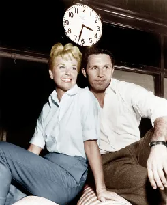 Rolled Up Sleeves Prints: THE PAJAMA GAME, from left: Doris Day, John Raitt, 1957