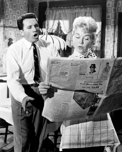 Raitt Prints: THE PAJAMA GAME, from left, John Raitt, Doris Day, 1957