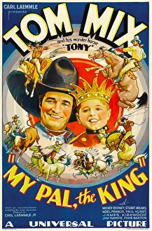 Crown Prints: MY PAL, THE KING, from left: Tom Mix, Mickey Rooney, 1932