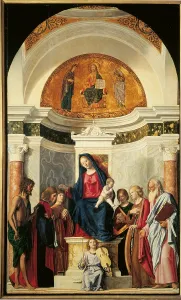 John The Baptist Prints: Pala Montini (Madonna with Child among Sts John the Baptist)